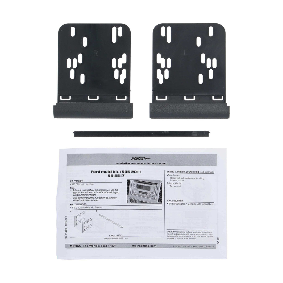 Metra 95-5817 double-DIN dash kit view 3