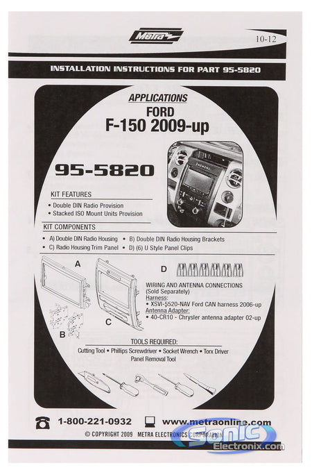 Metra 95-5820SS installation instructions