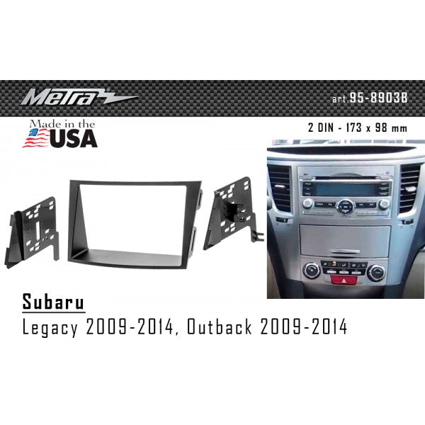 Metra 95-8903B Double-DIN Dash Kit for Subaru Legacy / Outback 2010-2014