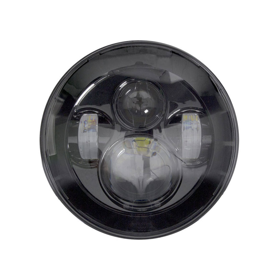 Metra BC-701B Black Round Motorcycle Headlights - 7 Inch product view 2