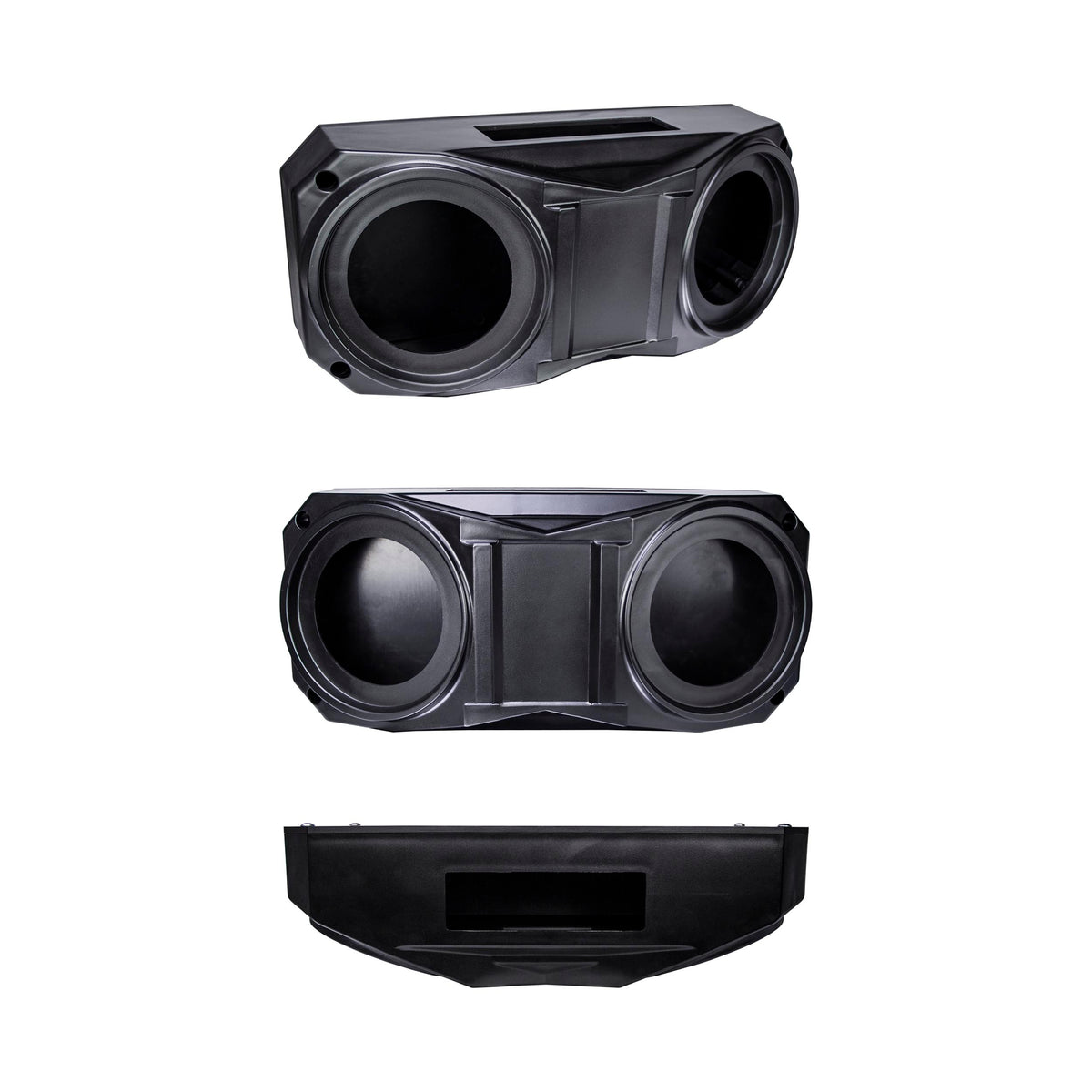 Metra OH-DIN01 universal overhead Single-DIN radio and speaker console, manufacturer view 3