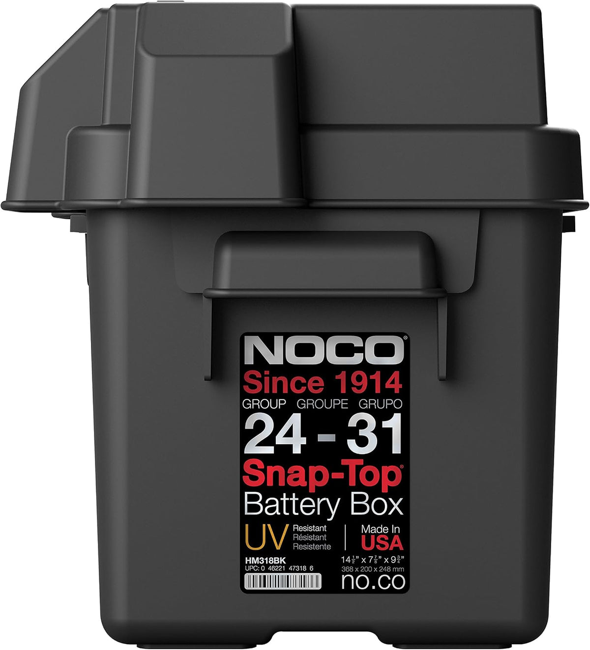 NOCO HM318BK Group 24 through 31 snap-top battery box