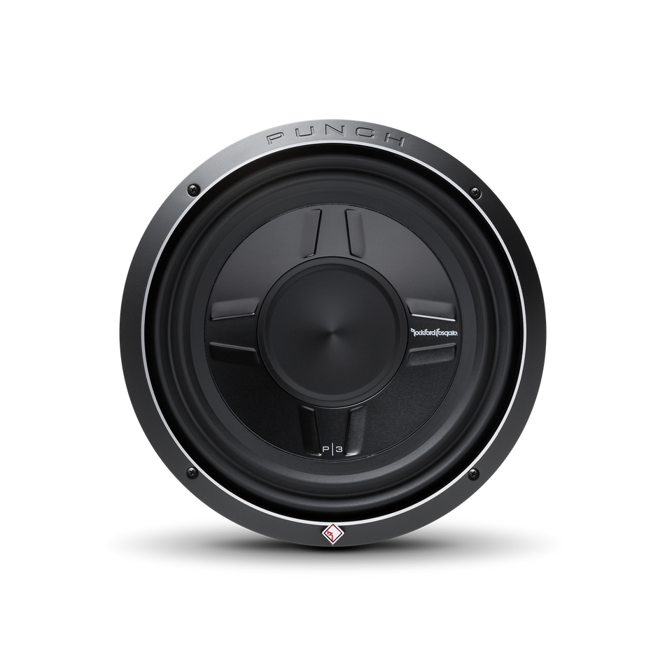 Rockford Fosgate P3SD4-12 12-inch shallow dual 4-ohm subwoofer front view