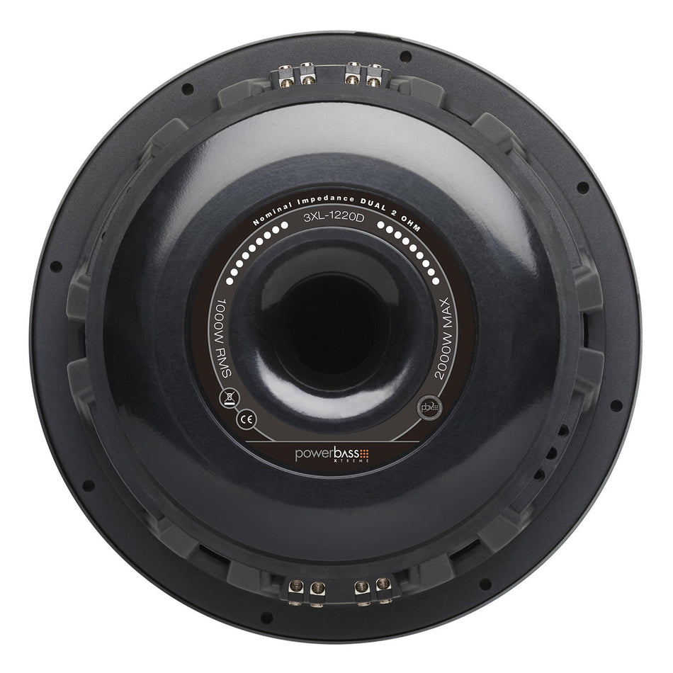 PowerBass 3XL-1220D 12-inch dual 2-ohm subwoofer, view 2