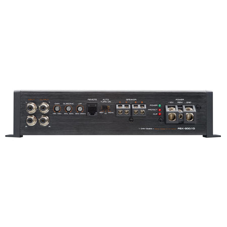PowerBass PBX-800.1D amplifier controls and connections