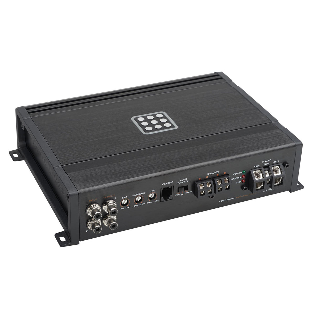 PowerBass PBX-800.1D amplifier alternate angle