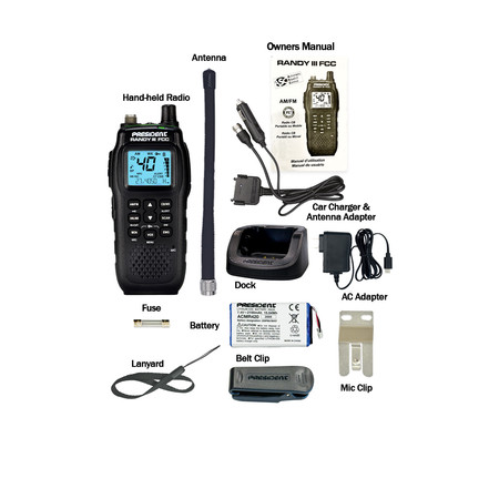 President Randy III IP67 FCC AM/FM Handheld CB Radio with USB-C Dock — view 2