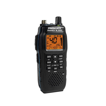 President Randy III IP67 FCC AM/FM Handheld CB Radio with USB-C Dock — view 3