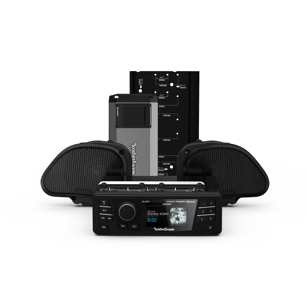 Rockford Fosgate HD9813RG-PMX-STG2 Harley Road Glide audio kit