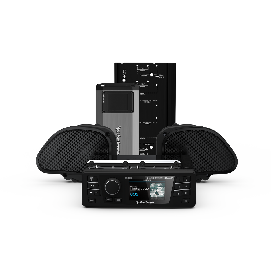 Rockford Fosgate HD9813RG-PMX-STG2 Harley Road Glide audio kit