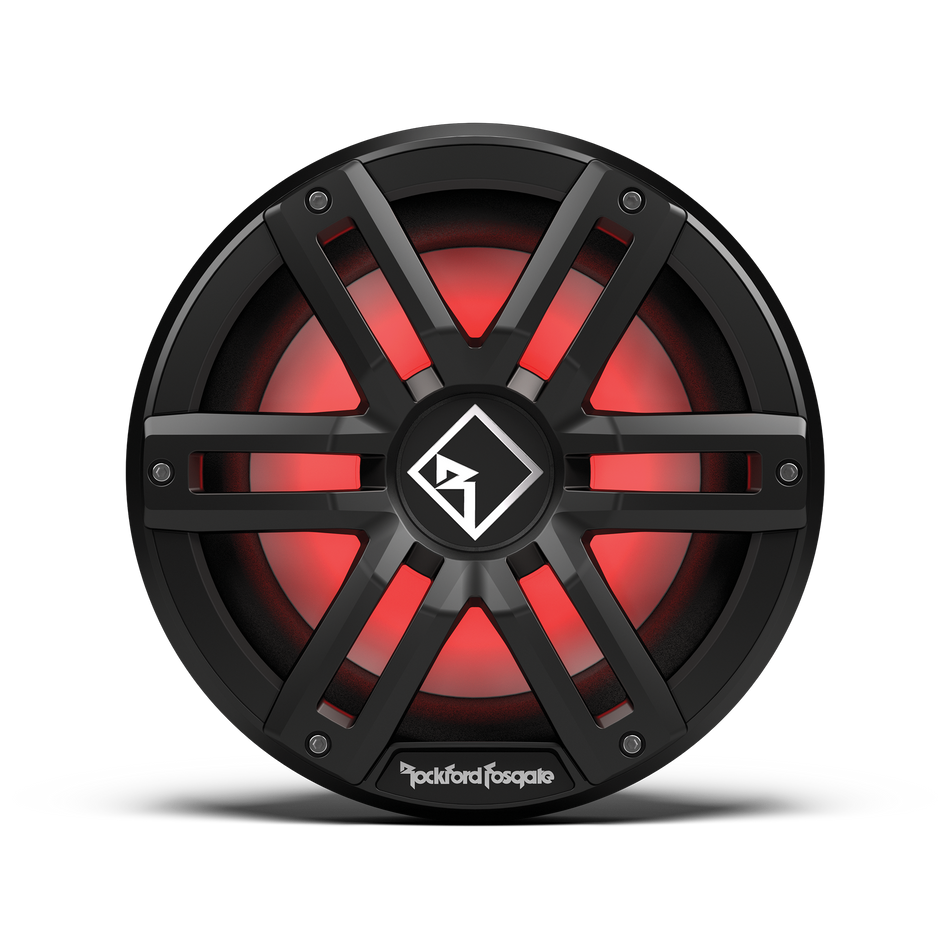 Rockford Fosgate M2D2-10IB-G2 stainless grille view