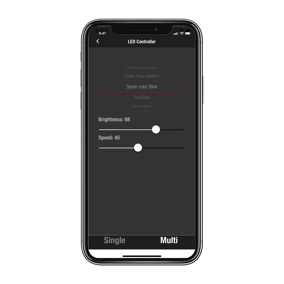 Rockford Fosgate RF Connect app lighting effects for PMX-RGB