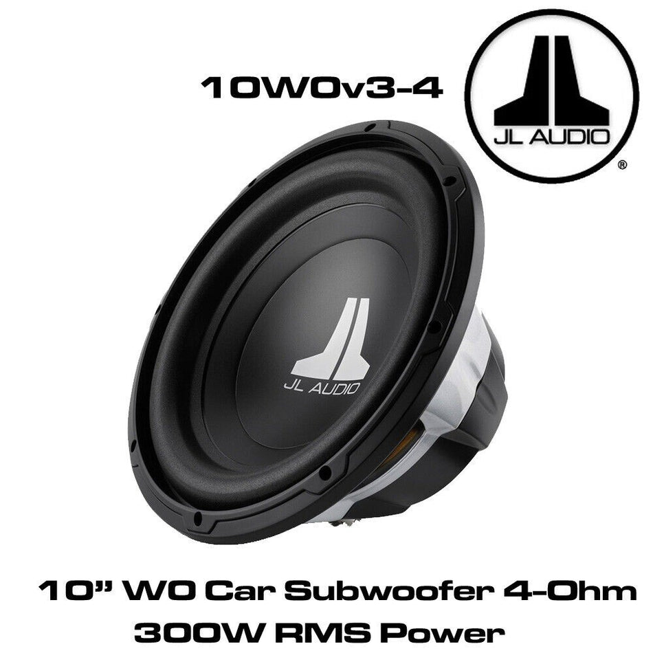 JL Audio 10W0v3-4 subwoofer angled basket view