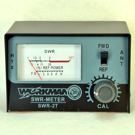 Workman SWR2T Metal CB Radio Antenna SWR Test Meter - front controls and analog meter