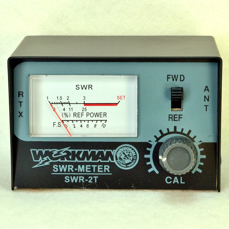 Workman SWR2T Metal CB Radio Antenna SWR Test Meter - front controls and analog meter