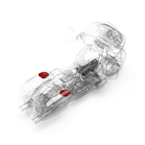 Rockford Fosgate TMS14-57 speakers installed in Harley-Davidson CVO speaker lids