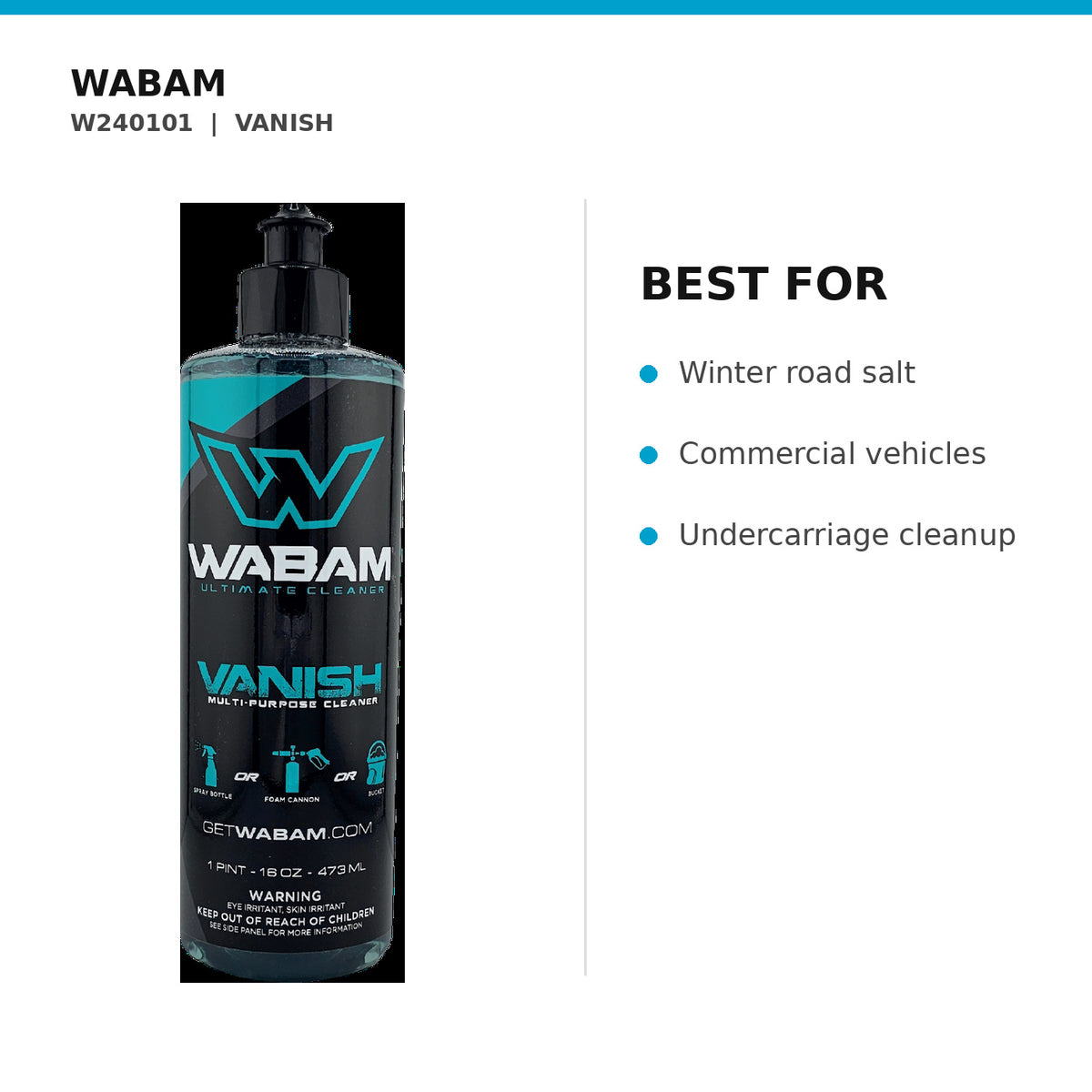 WABAM W240101 best for product guide on white background