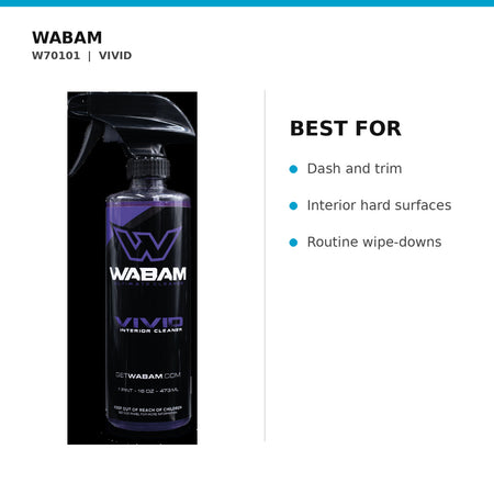 WABAM W70101 best for product guide on white background