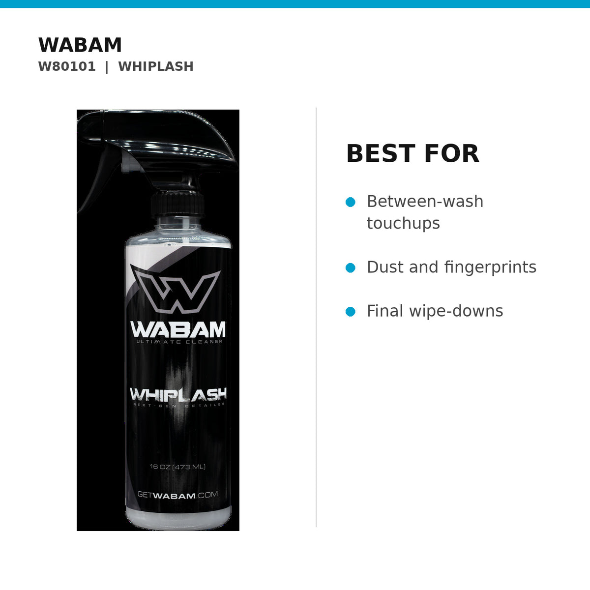 WABAM W80101 best for product guide on white background