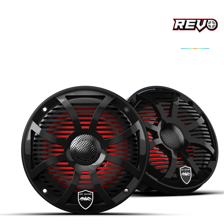 Wet Sounds REVO 6 SW-B V3 6.5-inch RGB marine speakers