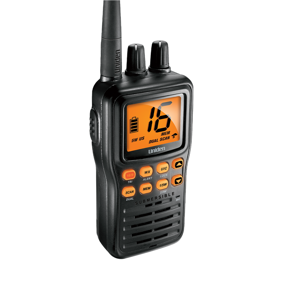 Uniden MHS75 Submersible Handheld VHF Marine Radio — view 2
