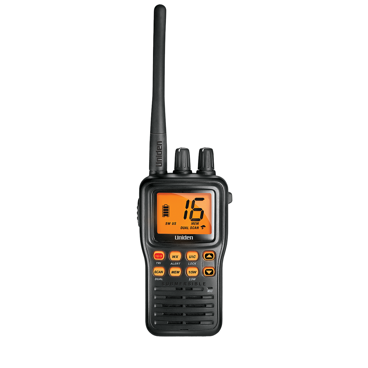 Uniden MHS75 Submersible Handheld VHF Marine Radio — view 3