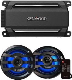 Kenwood KAC5024-73B Product Bundle KAC-M5024BT 4-Channel Marine ...