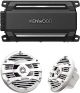 Kenwood KAC5024-53W Product Bundle KAC-M5024BT 4-Channel Marine Amplifier & KFC-1653MRW 6-1/2
