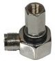 Workman SM1-L Right Angle SO-239 to 3/8 inch x 24 Threaded Stud Antenna Mount Adapter