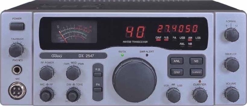 Empuje aves de corral Rama Galaxy DX-2547 CB Radio Base Station AM/SSB/PA 40 Channel Talkback AC/DC  SWR NEW