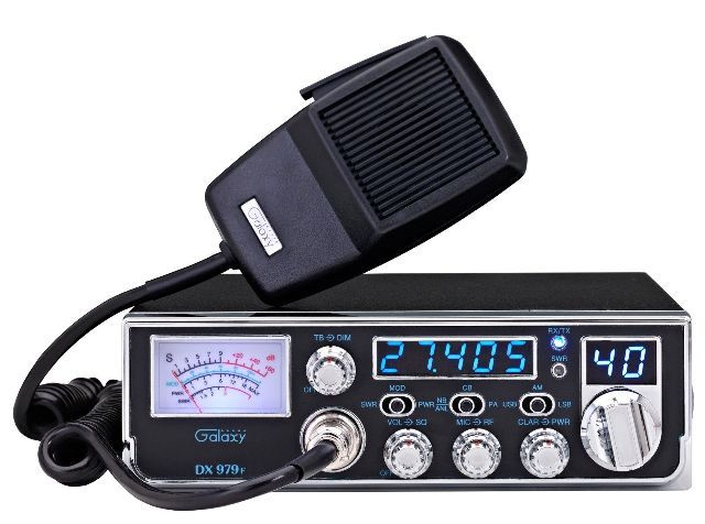 Galaxy DX-979F 40 Channel AM/SSB Mobile CB Radio w/Starlite Faceplate SWR  Meter
